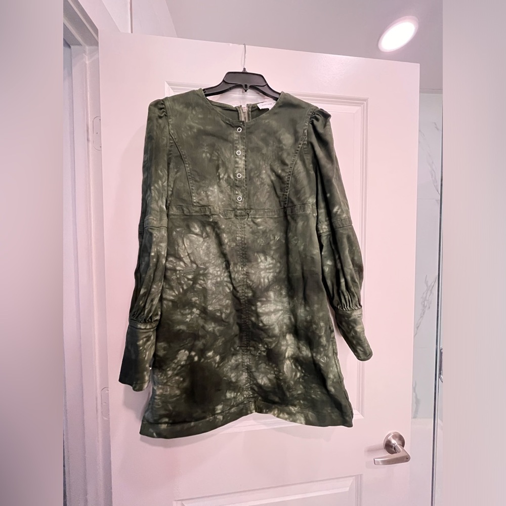 Something Navy green dress. Size M